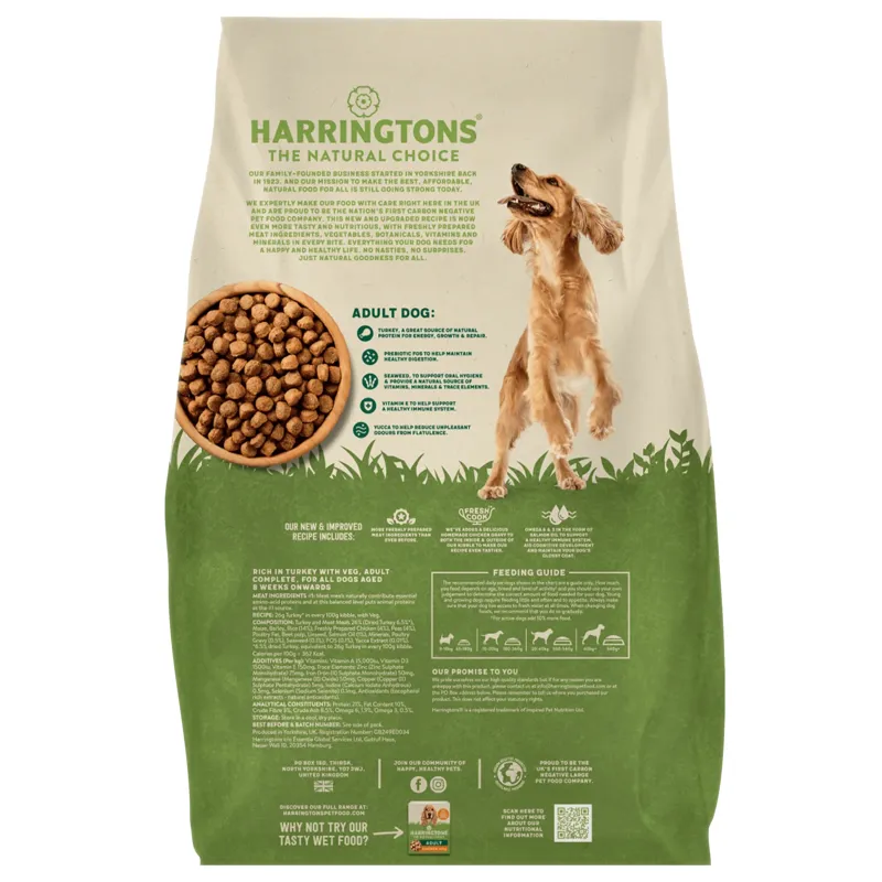 Harringtons Adult Dog Turkey and Veg 15kg-1