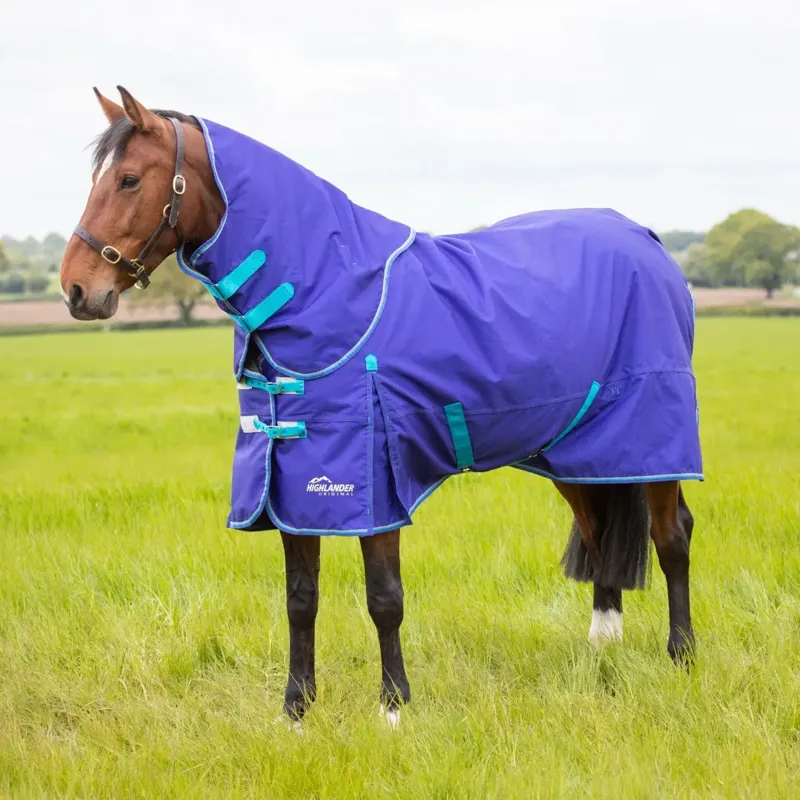 Highlander Original 50 Turnout Rug and Neck Set in Royal
