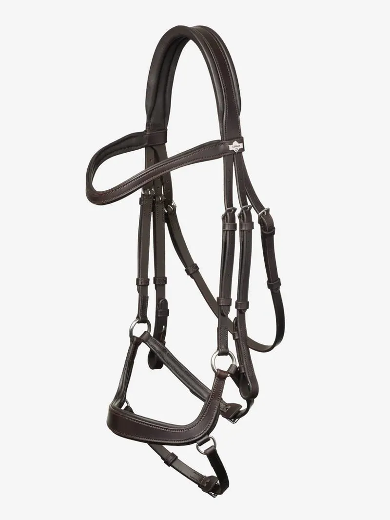 LeMieux Arika Drop Bridle in Brown/Silver-1