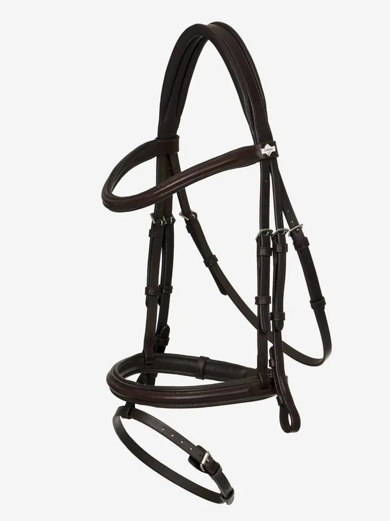 LeMieux Arika Flash Bridle in Brown/Silver-1