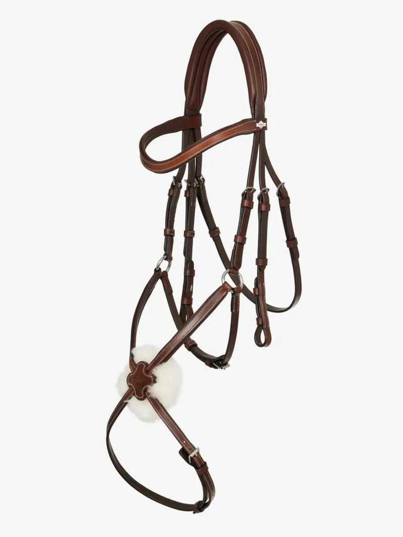 LeMieux Arika Grackle Bridle In Havana/Silver-1