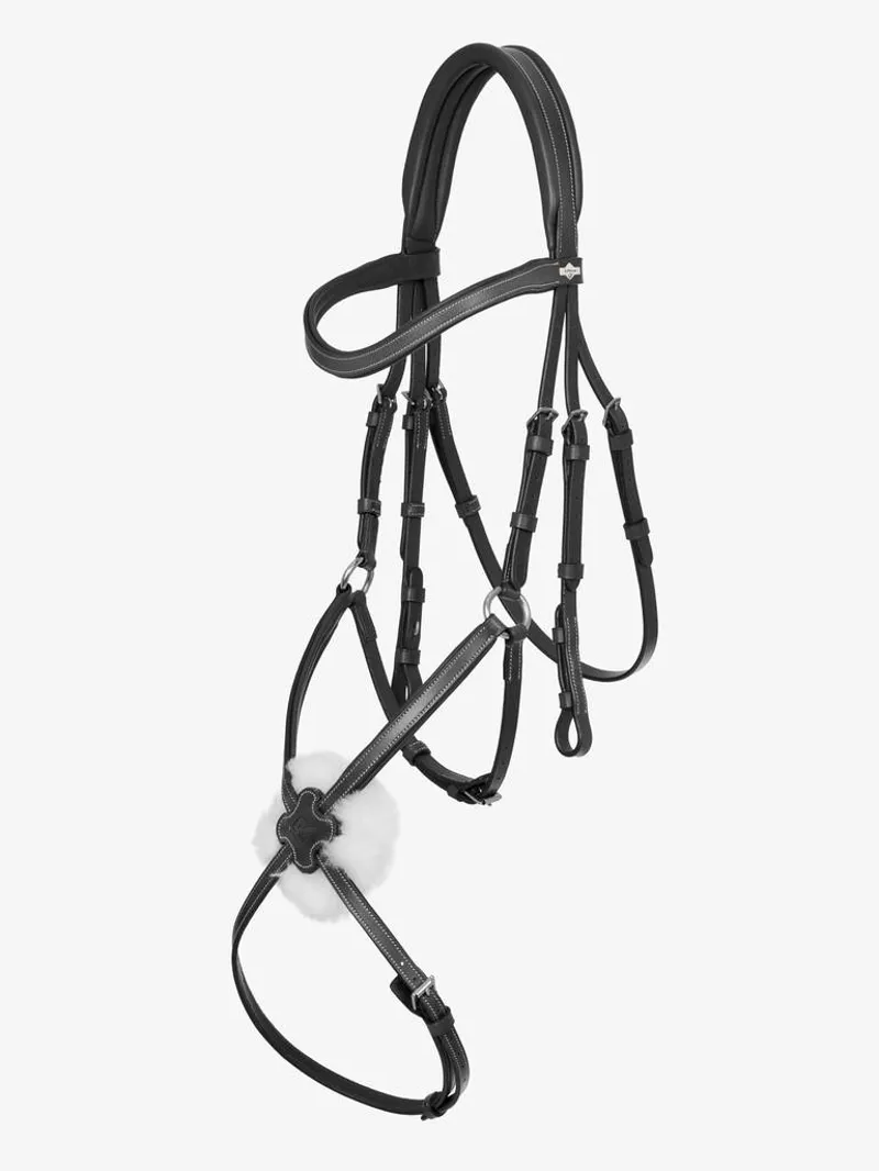 LeMieux Arika Grackle Bridle In Black/Silver-1