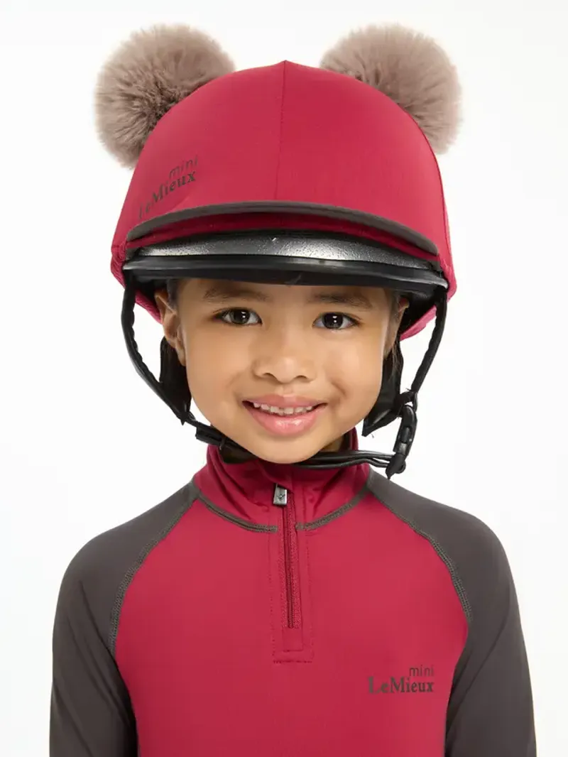 LeMieux Mini Double Pom Hat Silk Ember