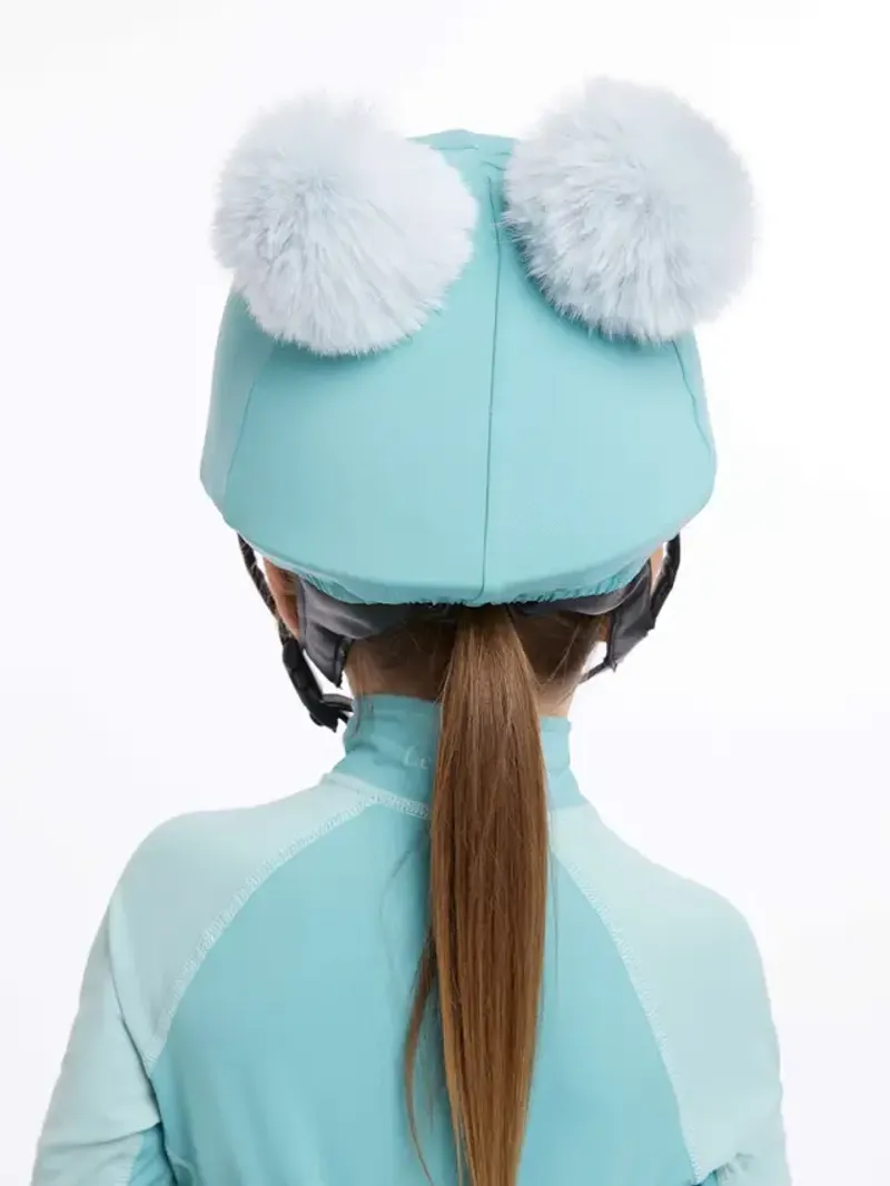 LeMieux Mini Double Pom Hat Silk Lagoon-1