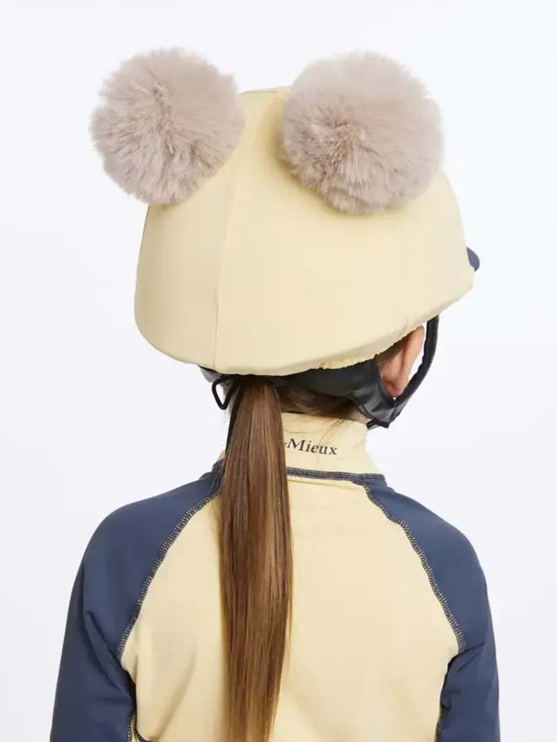 LeMieux Mini Double Pom Hat Silk Mimosa-1