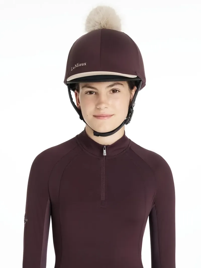 LeMieux Classique Pom Hat Silk Damson