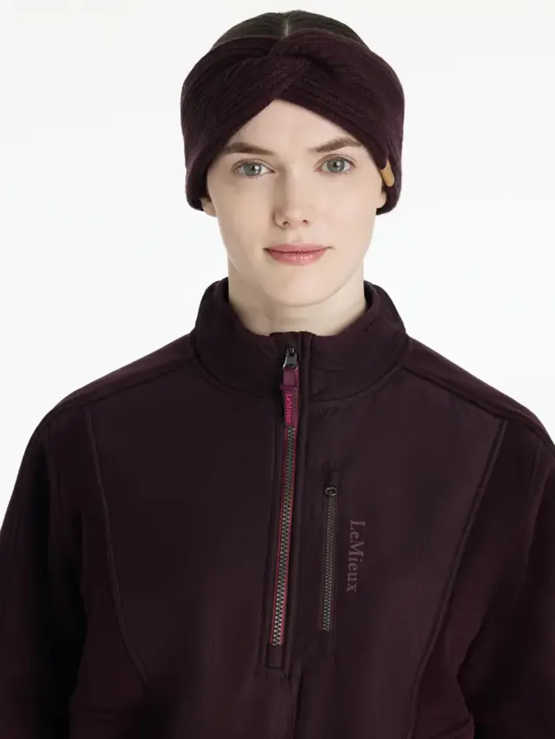 LeMieux Clara Rib Knot Headband Damson