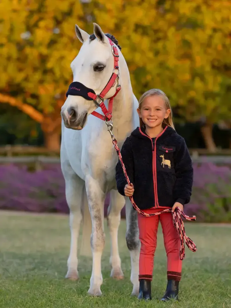 LeMieux Mini Vogue Headcollar and Leadrope Cranberry-1