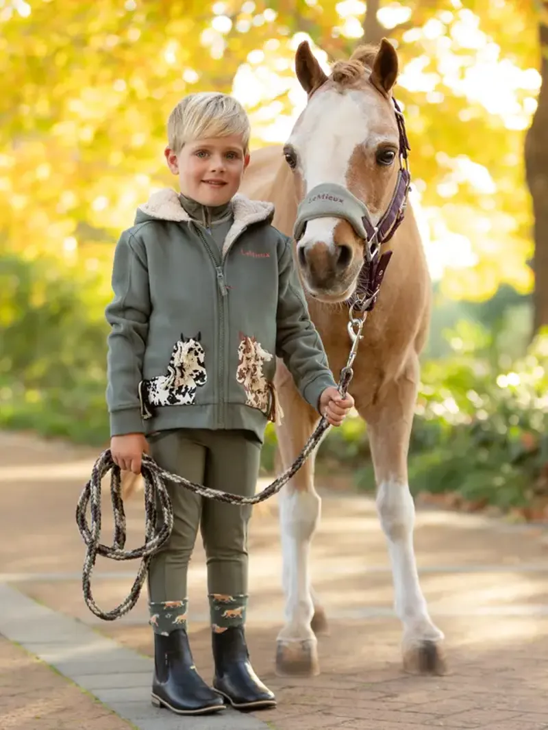 LeMieux Mini Vogue Headcollar and Leadrope Damson-1