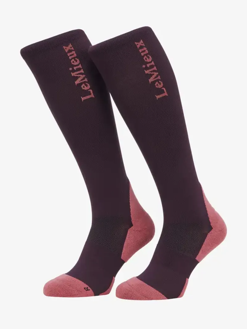 LeMieux Performance Socks Damson-1