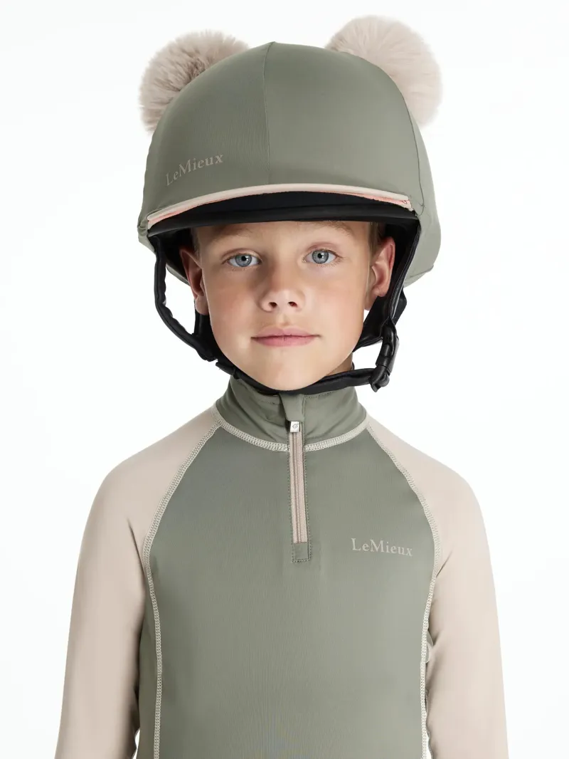 LeMieux Mini Double Pom Hat Silk Rosemary