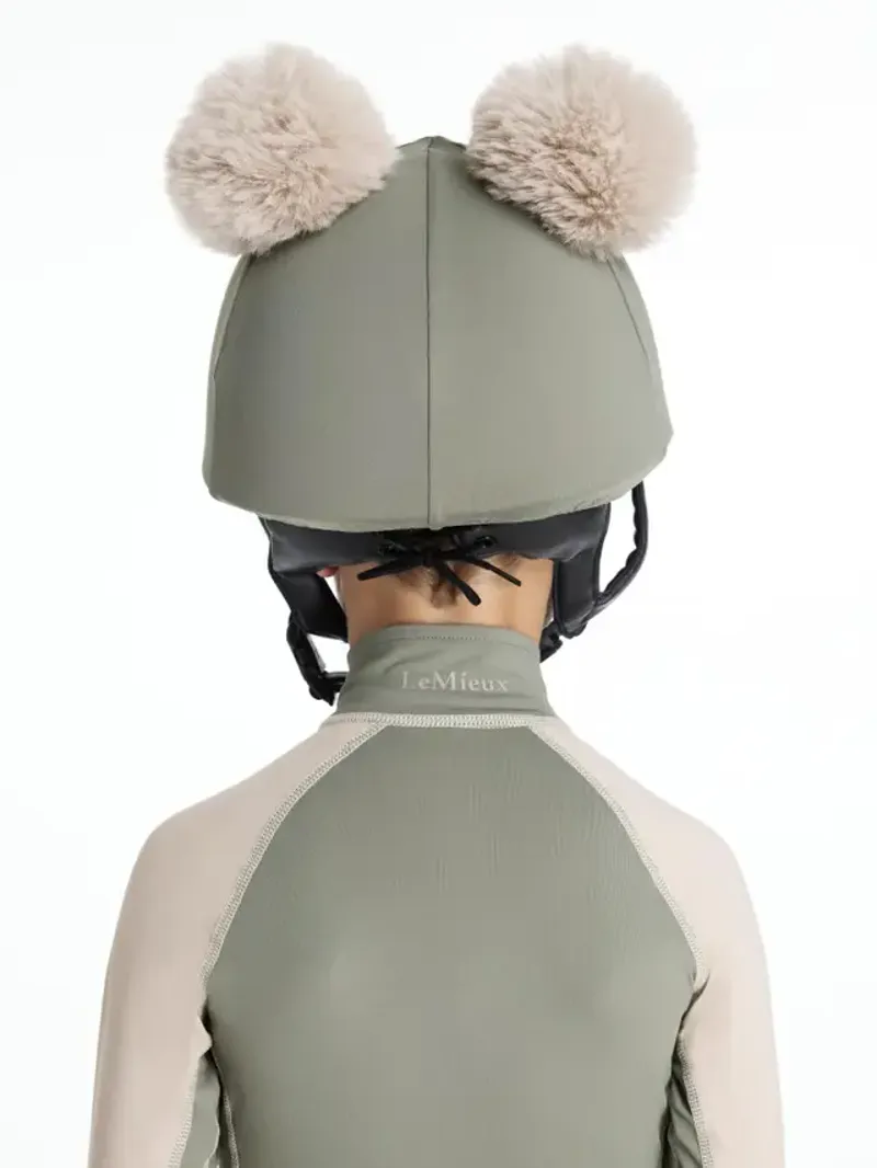LeMieux Mini Double Pom Hat Silk Rosemary-1
