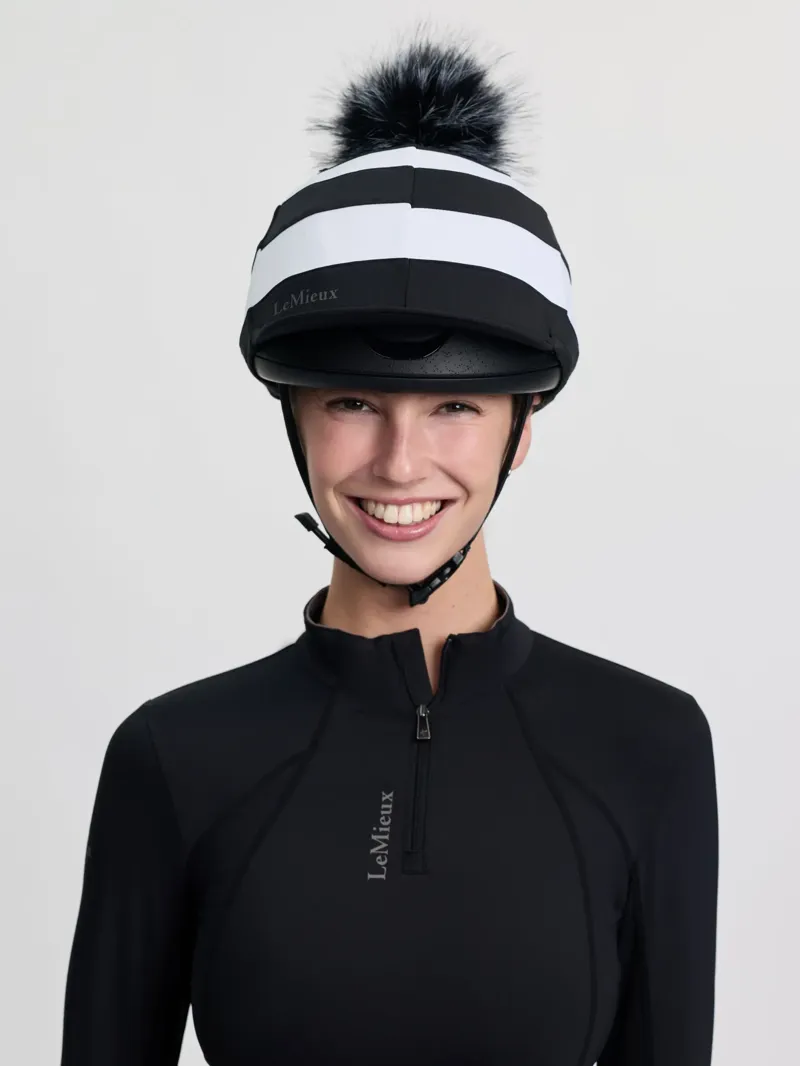 LeMieux Derby Pom Hat Silk Black