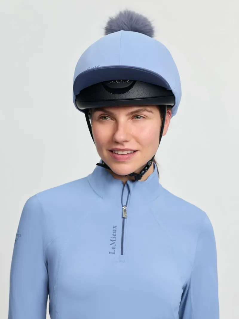 LeMieux Classique Pom Hat Silk Powder Blue