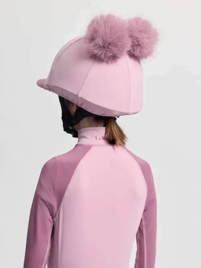 LeMieux Mini Double Pom Hat Silk Fondant-1