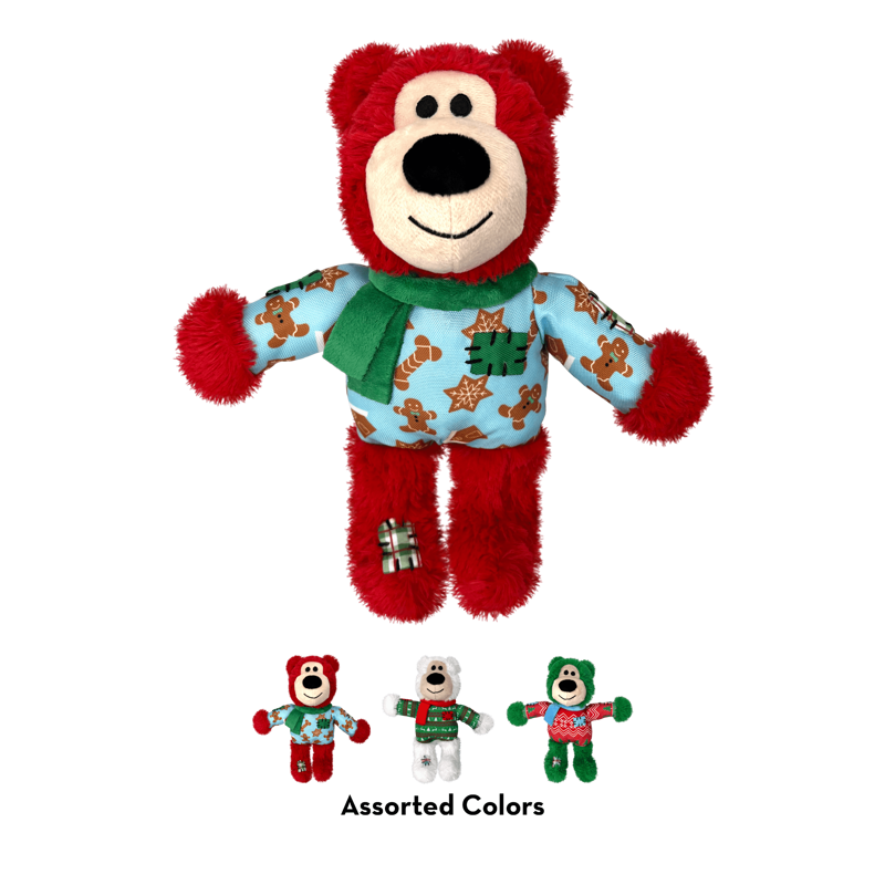 Kong Christmas Wild Knot Bear Assorted Small/Medium