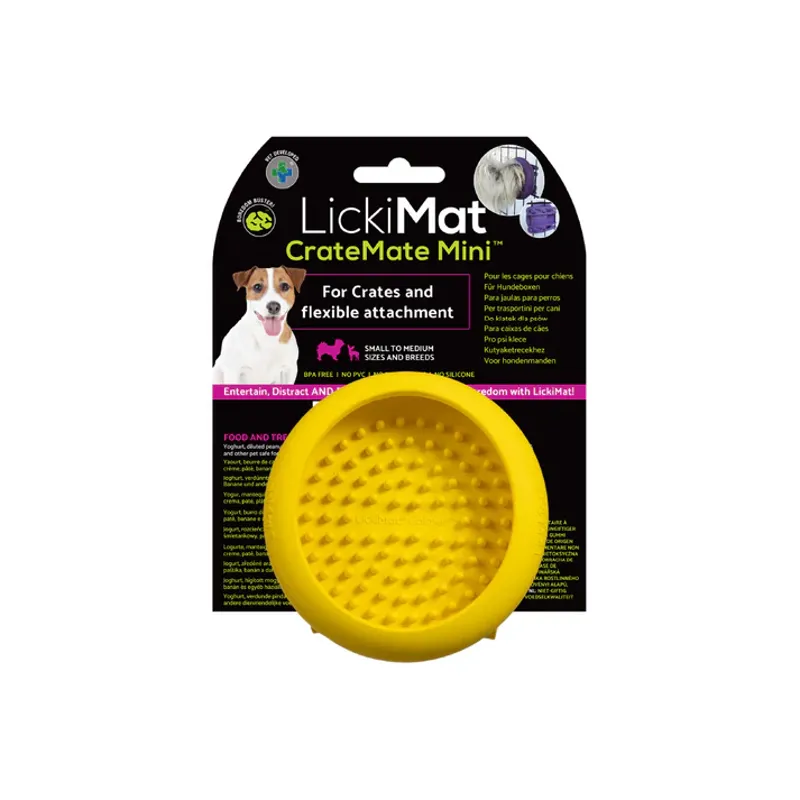 Lickimat Crate Mat Mini Yellow