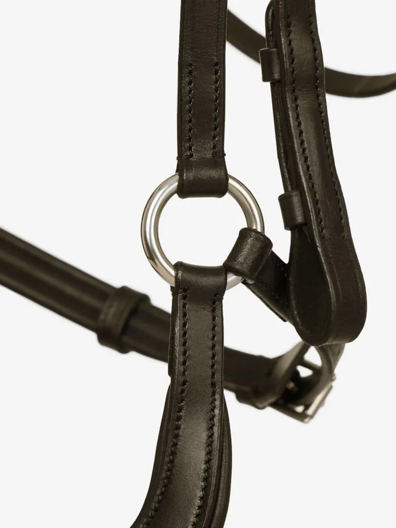LeMieux Arika Drop Bridle in Brown/Silver-2