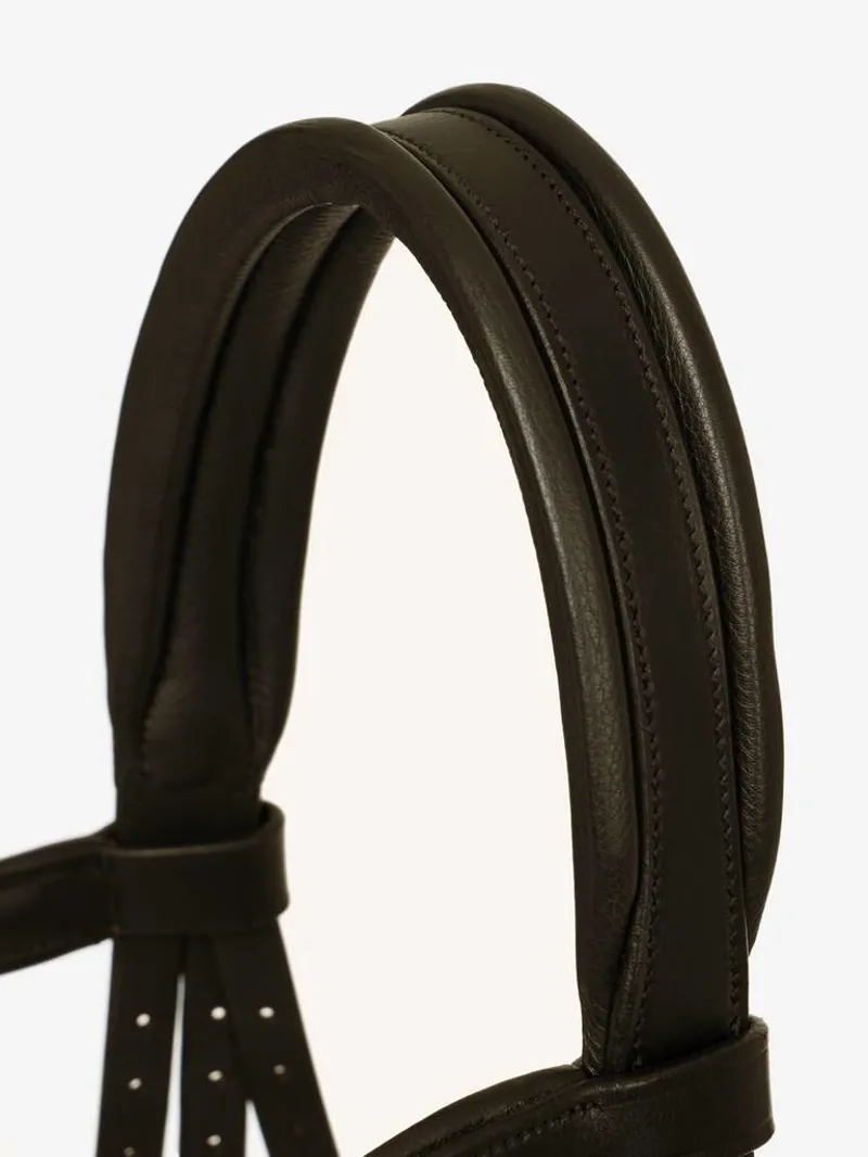 LeMieux Arika Drop Bridle in Brown/Silver-3