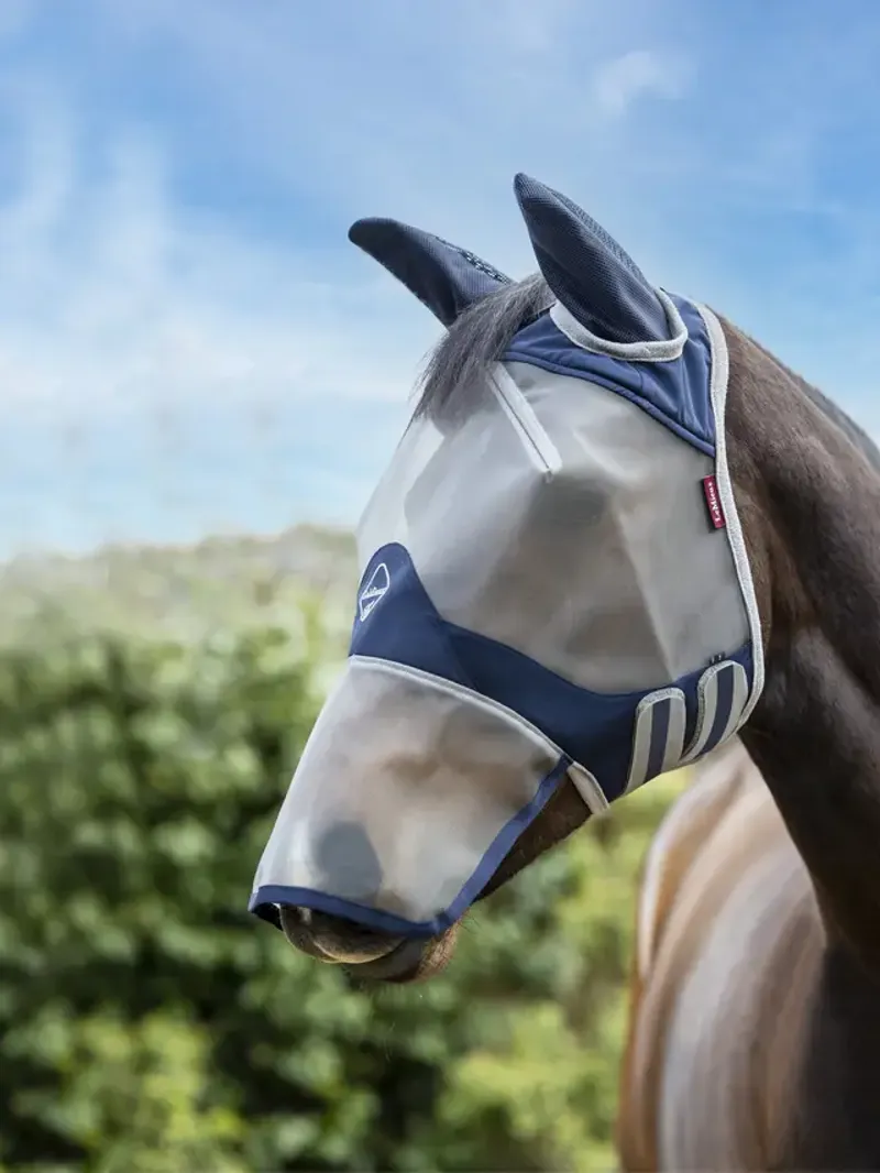 LeMieux ArmourShield Pro Full Fly Mask - Navy-1