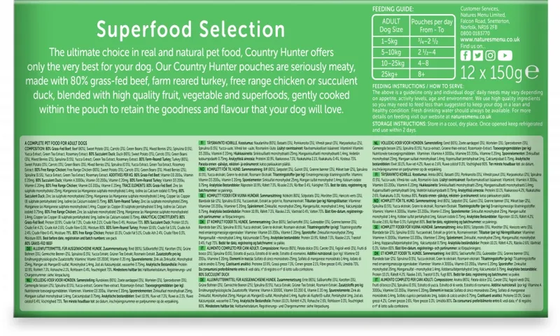 Natures Menu Country Hunter Superfood Selection 12x150g-1