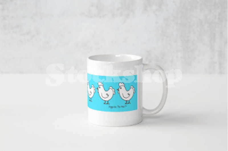 Stockshop Eggatha the Hen Mug Blue