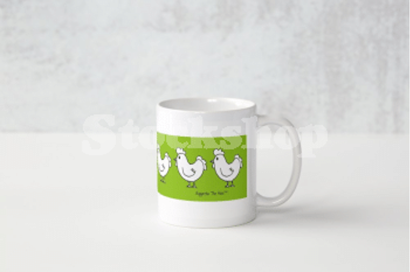Stockshop Eggatha the Hen Mug Green