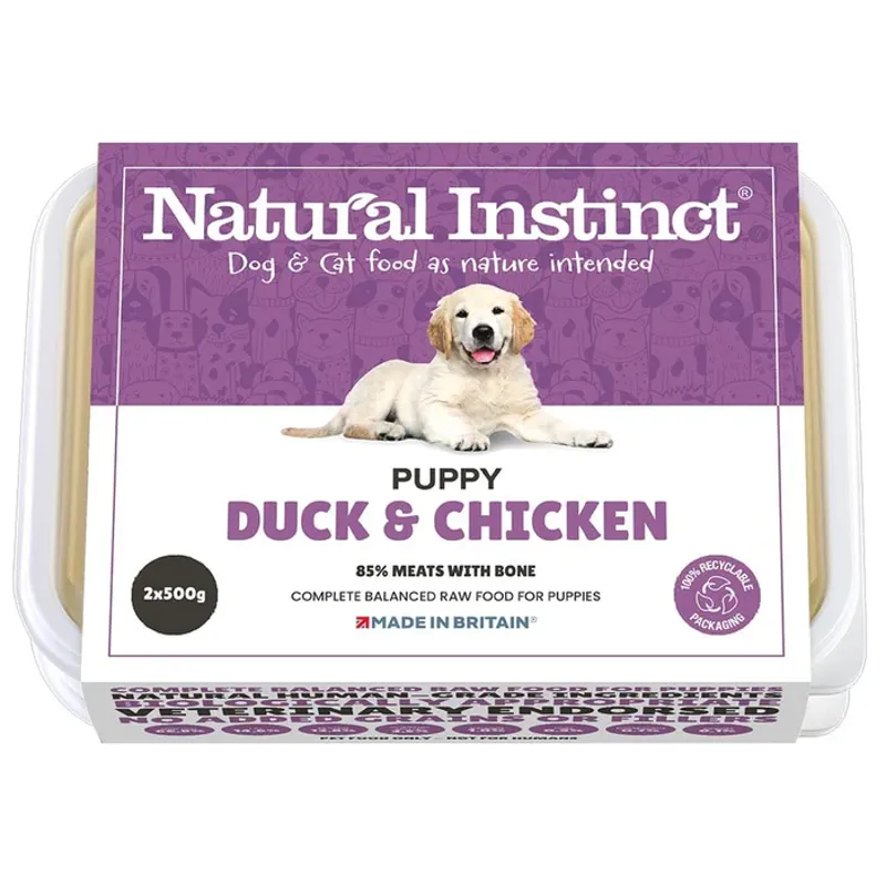 Natural Instinct Puppy Duck and Chicken 2x500g