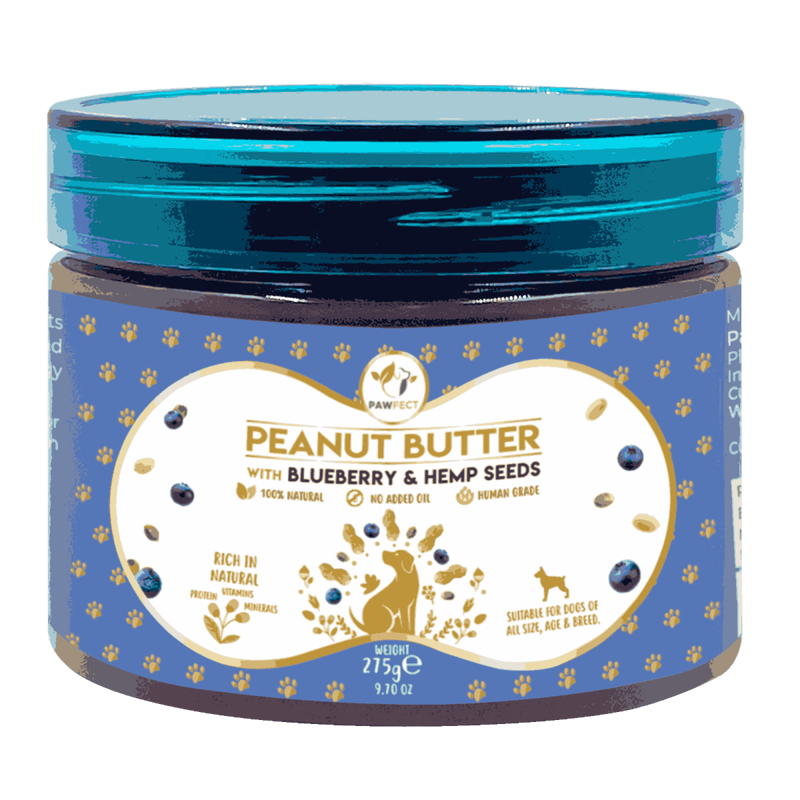 Pawfect Peanut Butter with Blueberry and Hemp Seeds 275g