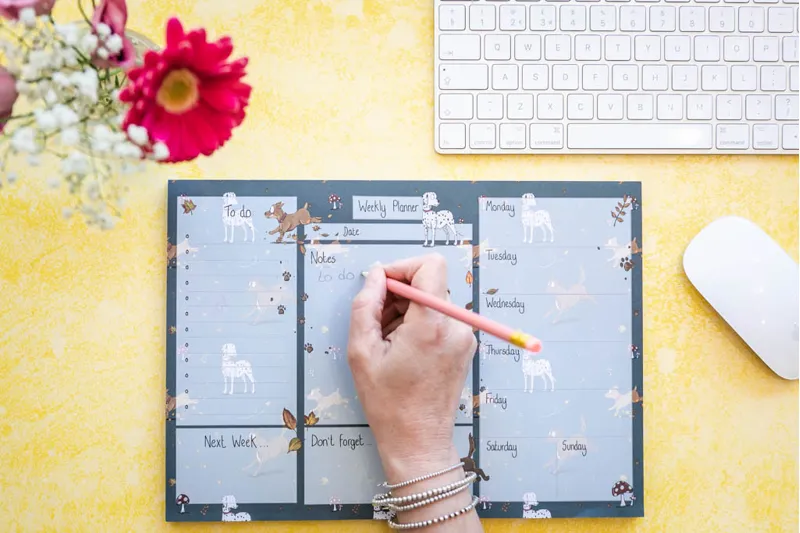 Emily Cole 'Muddy Paws' Desk Planner