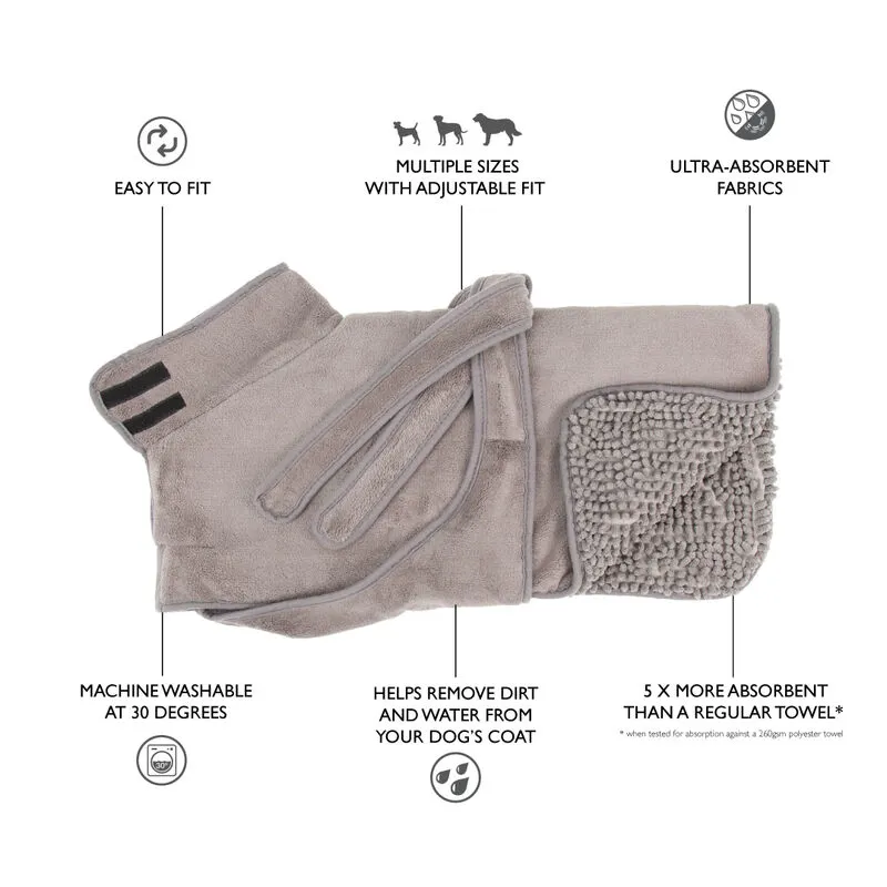 Scruffs Expedition Deluxe Noodle and Microfibre Drying Robe Grey-2