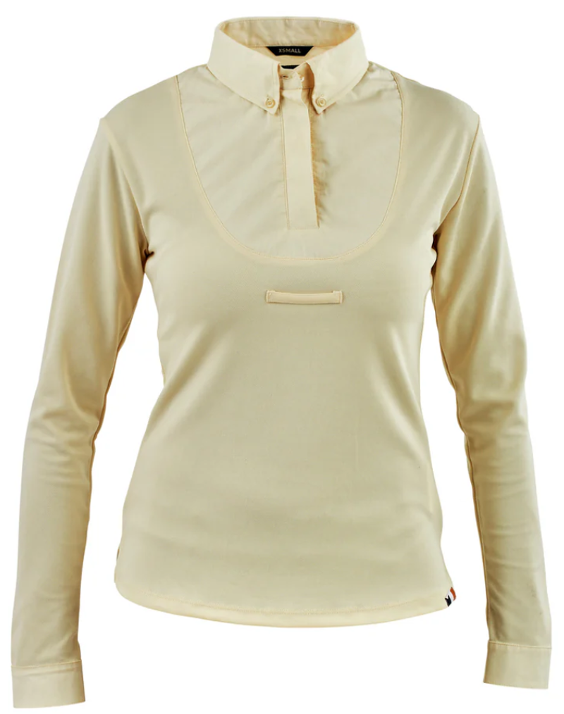 Aubrion Long Sleeve Tie Shirt - Young Rider YELLOW