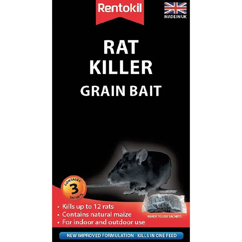 Rentokil Rat Killer Grain Bait - 3 Sachet 5 sachets