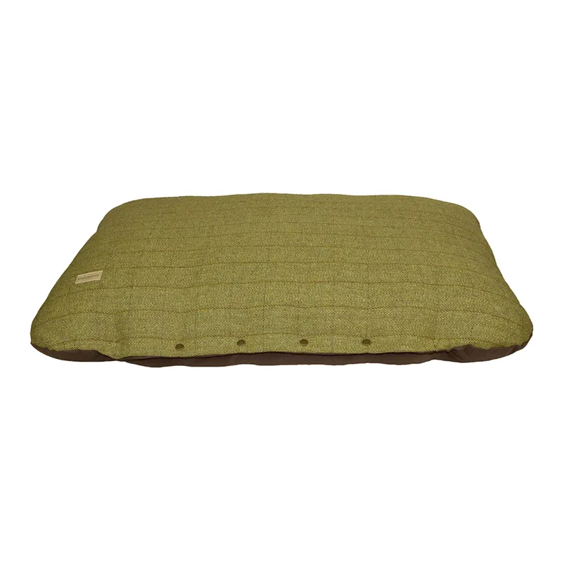 Earthbound Flat Cushion Tweed Green-1