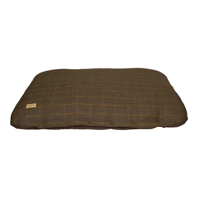 Earthbound Flat Cushion Tweed Brown-1