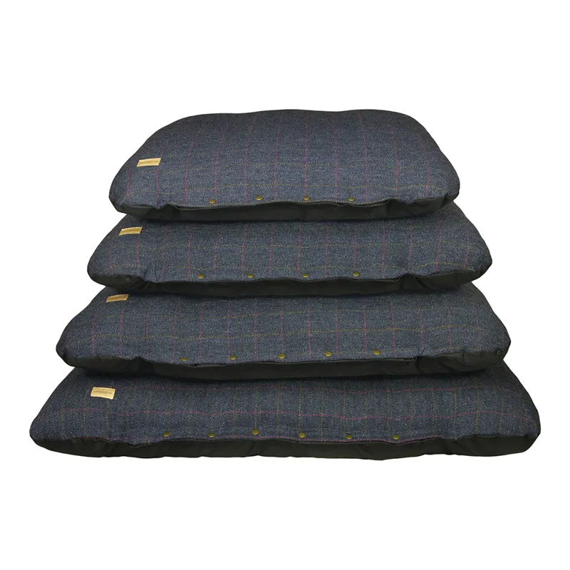 Earthbound Flat Cushion Tweed Navy