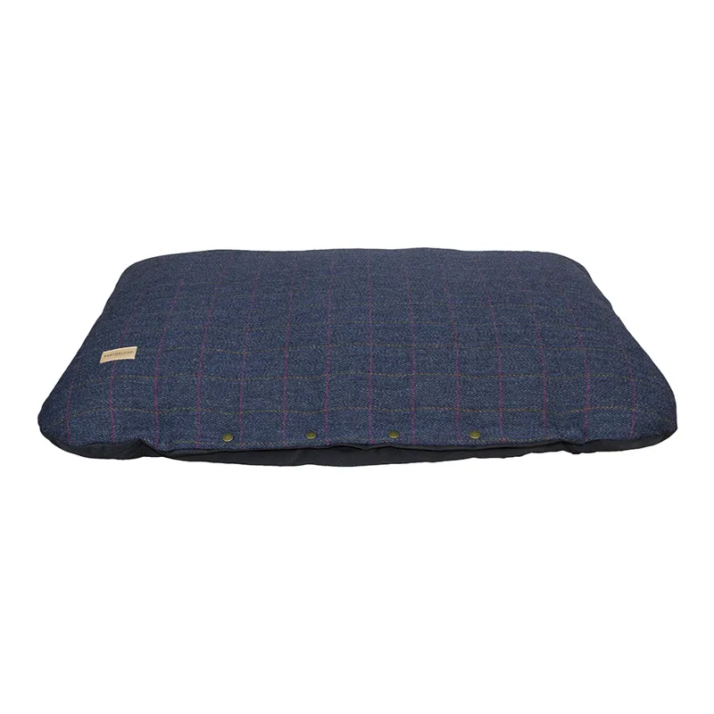 Earthbound Flat Cushion Tweed Navy-1